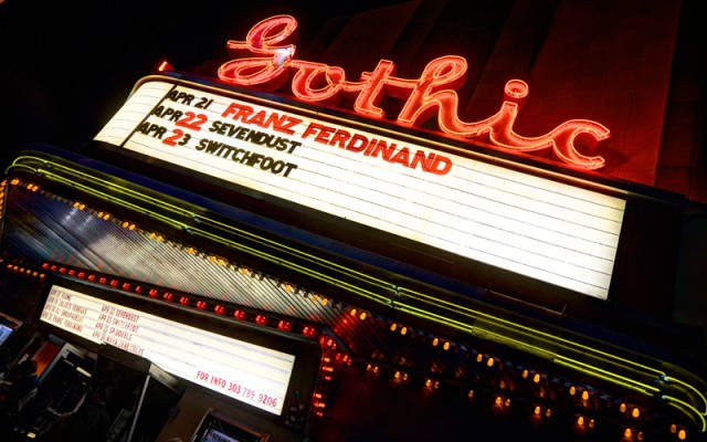 Franz Ferdinand – April 21st – Gothic Theatre Franz Ferdinand, one of the most influential bands to ever come out of Scotland, took the stage here in the US on Monday night at Denver's historic Gothic Theatre. The Indie-Rock band played a super tight show to a sold-out crowd of devoted fans who rocked and sang to every song. The stage lighting, moody and sometimes dark, only added to the overall energy and artistry of the evening as they once again showed that they truly are one of Indie-Rock's best live acts.